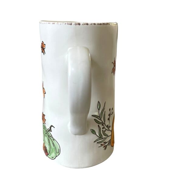 ELI +ANA Ceramic Pumpkin Pitcher 50oz SADDLEBROOK FARMS Fall Thanksgiving New - Picture 5 of 14